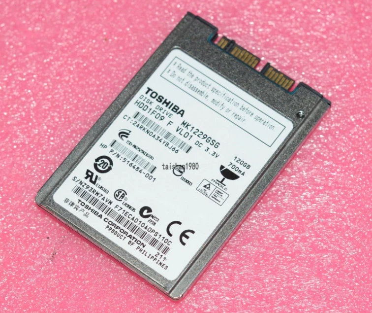 Toshiba 1.8" MK1229GSG SATA 120GB Hard Drive HP Elitebook 2530P 2730P 2740P - Image 3 of 4