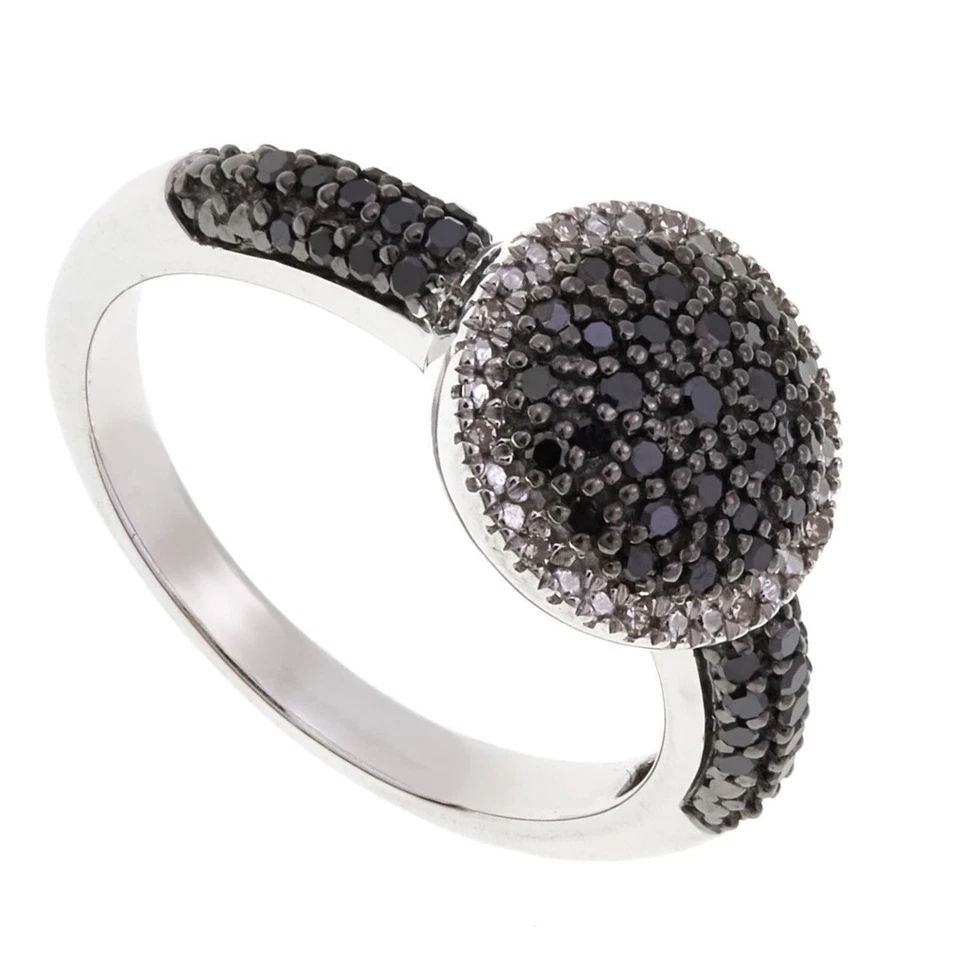 Colleen Lopez Sterling Silver 0.33ctw Black Pave Diamond Ring. Size 10 - Image 4 of 4