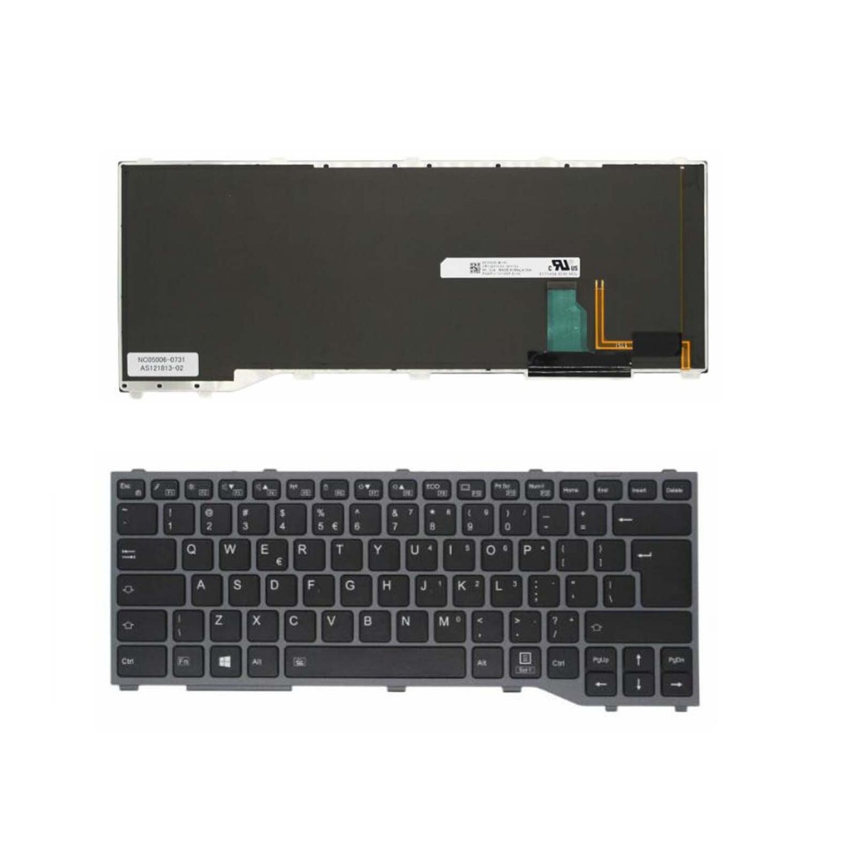 Keyboard for Fujitsu Lifebook T937 T938 T939 US Black With