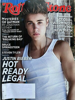 JUSTIN BIEBER August 2012 Rolling Stone Magazine SPRINGSTEEN