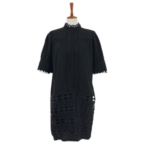 Women's Gracia Black Button Front 