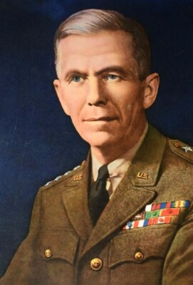 1942 General George C. Marshall Chicago Sun Poster 10 1/4'' X 13 7/8'' Original