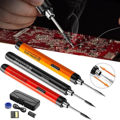 Mini USB Soldering Iron Kit, Portable Rechargeable Electric Welding Pen