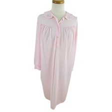 Vintage Vassarette Hollywood Women's M Pink Nylon Short Robe Nightgown