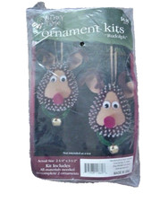 VINTAGE Sulyn Holiday Time 224-A CHRISTMAS TREE 2 RUDOLPH Bead Ornament Kit