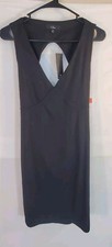 Lulu’s Women's Size Medium Black V-Neck Cutout Ribbed Dress New with Tags