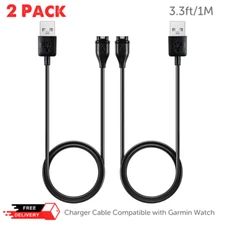 2 Pack Charger Cable compatible for Garmin Watch 3.3Ft