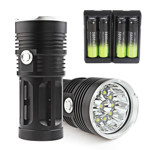 SKYRAY 28000LM CREE XM-L T6 LED Flashlight Torch Lamp+ Battery + Battery Charger