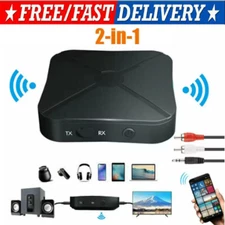 2in1 Bluetooth Transmitter Receiver Wireless Adapter TV Home Stereo  Audio LOT