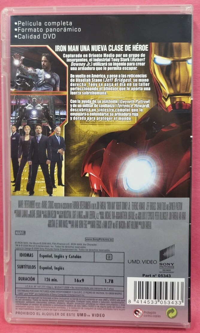 UMD Movie: **IRONMAN** (Region 2 ONLY, Will NOT PLAY on U.S. PSP 
