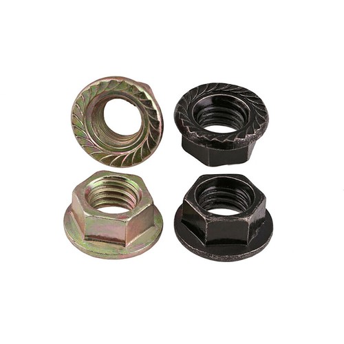 Flanged Hexagonal Serrated Nuts M2-M16 Zinc / Nickel Plated Black Flange Hex Nut - Picture 9 of 14