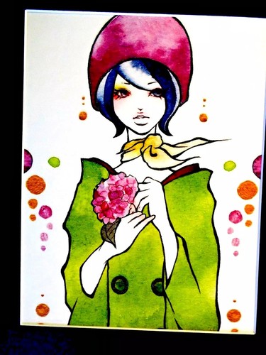 "JAPANESE ANIME / MANGA ART" (ARTIST: SIOUX) ~(11" X 14")~ *BLACK MATTING* #241 - Picture 7 of 7
