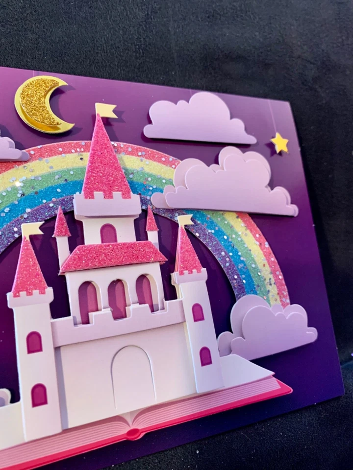 Birthday Card 3D Princess Castle Dreamworld Rainbow! Gorgeous! - Image 4 of 4