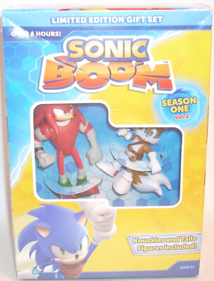 Sonic Boom DVD SET + FIGURES (Season One Vol. 2) Limited Gift Set NEW Knuckles 