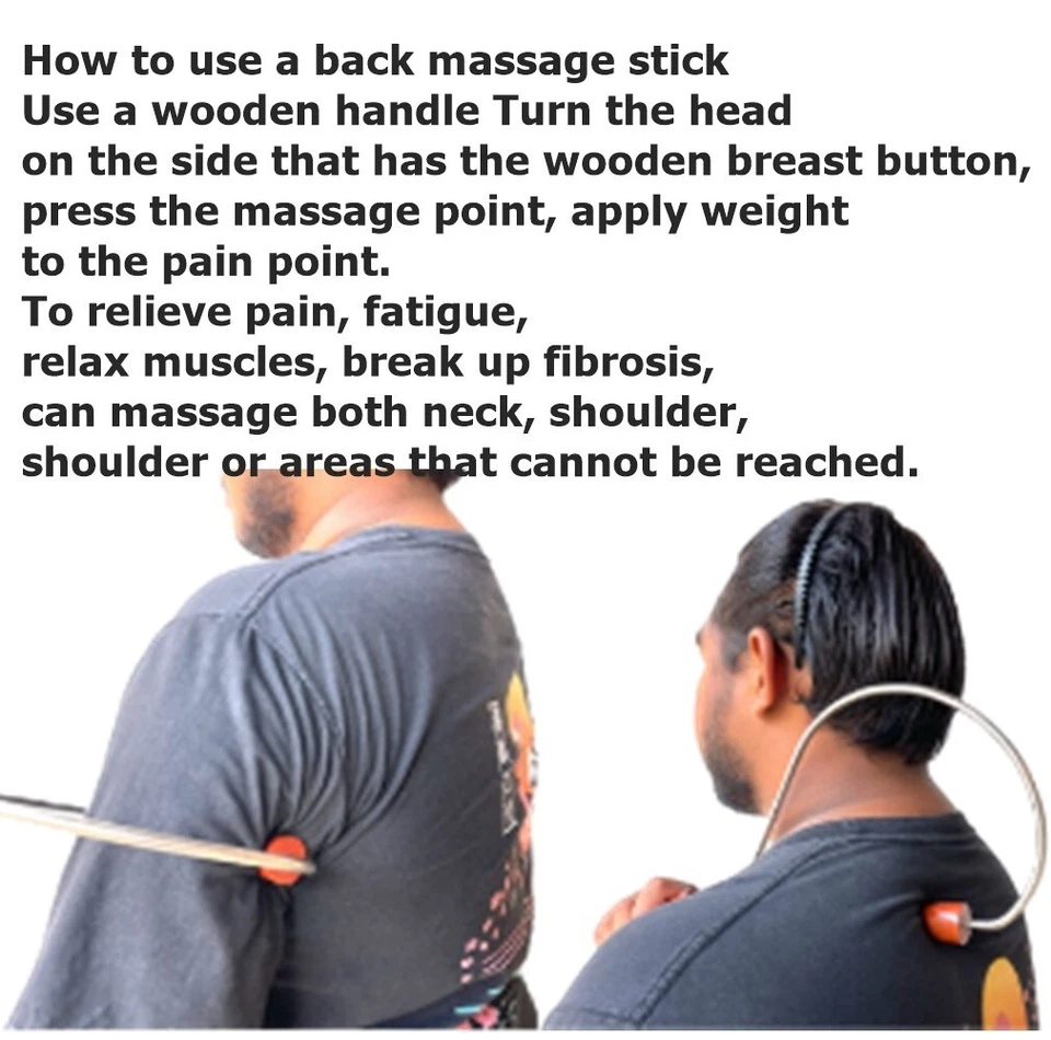 Back Massage Stick Hook Relieves Pain Increases Muscle Flexibility New Model Of - image 4 of 4