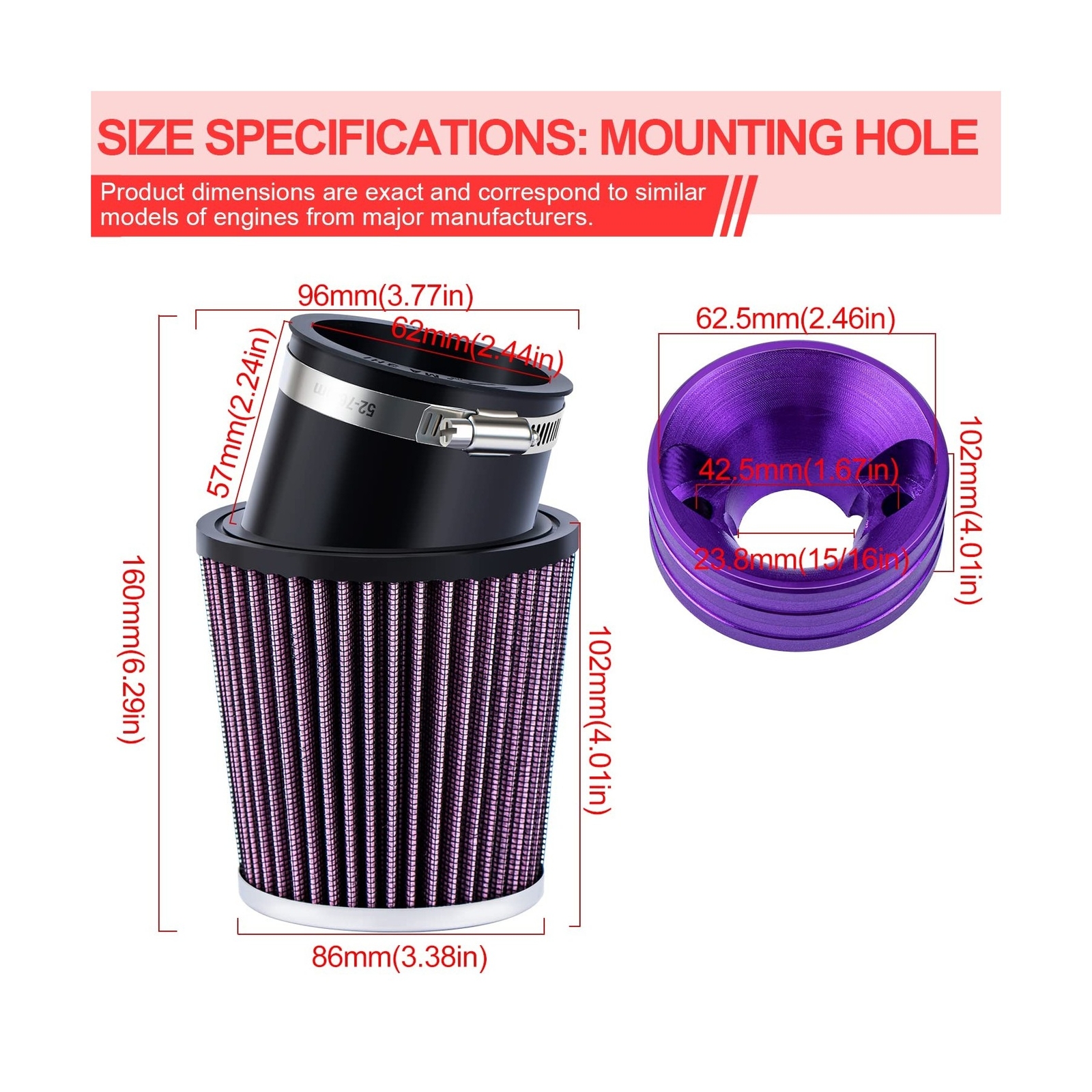 SOFO Carburetor Racing 212cc Performance Kit with Air Filter Exhaust