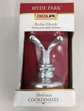 New Delta Hyde Park Robe Hook Chrome Finish Goes Well With Vintage Fixtures NIB