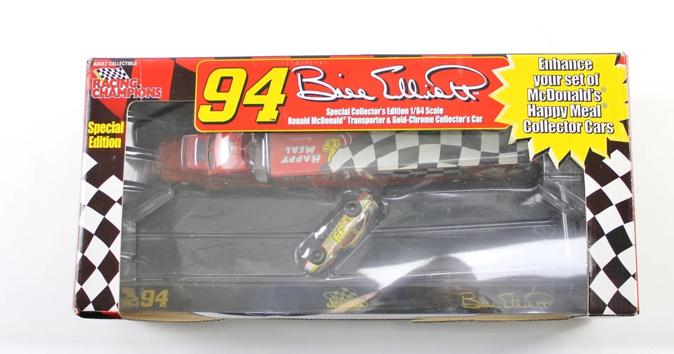 #94 Elliott McDonald Transporter & Gold Chrome Car Racing Champions Diecast 1:64 - Image 2 of 4