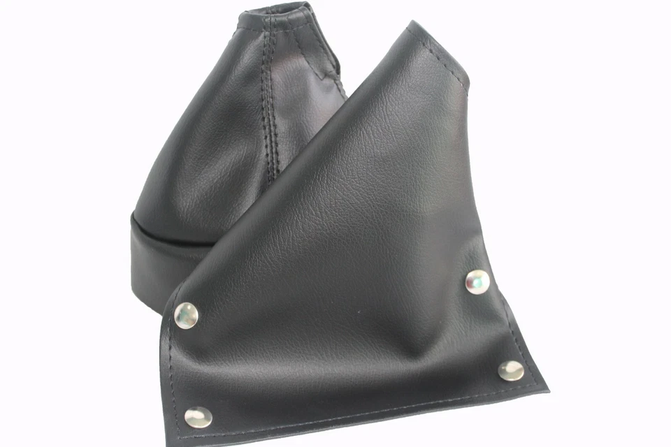 Fits Datsun 240z, 260z, 280z Leather Manual Shift & E-Brake Boots SET Black  Foto 2 de 4