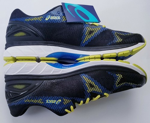 Asics Gel-Nimbus 20 Hombre talla 15, zapatillas de running T800N-9089 Negro/Azul Azufre - Imagen 6 de 8