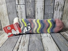 Peanuts Sherpa Lined Socks Snoopy One Size Fits Most Gipper Soles NEW