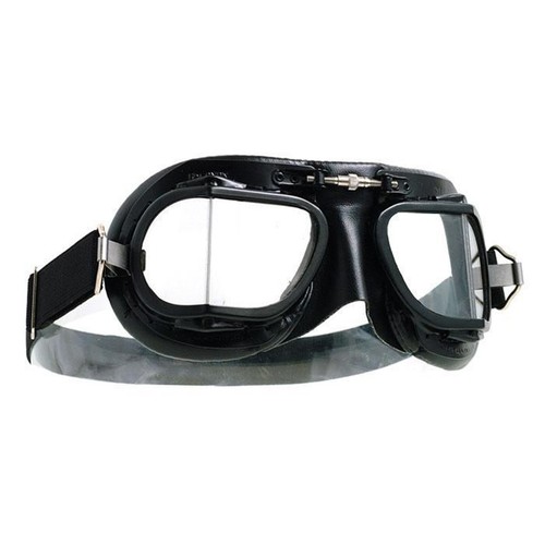 Halcyon Mark 9 Classic Racing Goggles - Black Premium Leather - Picture 2 of 3