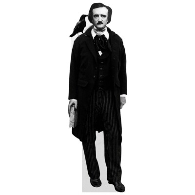 H79002 Edgar Alan Poe Raven Cardboard Cutout Standup