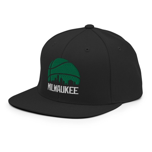 Milwaukee Basketball Skyline Retro Bucks Snapback Hat Baseball Cap - Picture 5 of 9