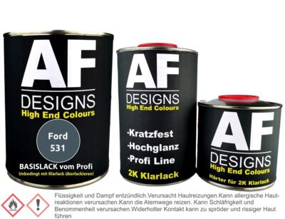 Autolack für Ford 531 Nantucket Grey Metallic 1,25L Klarlack Set