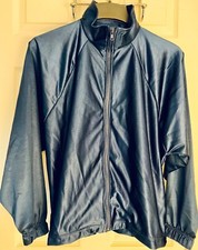 GK WARMUP GIACCA UNISEX ADULTO PICCOLO NAVY MANICA LUNGA NYLON ABBAGLIANTE ACTIVEWEAR S