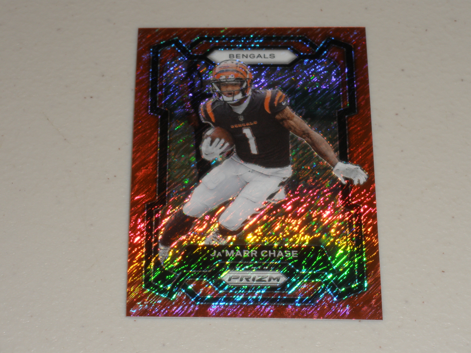 2023 Panini Red Shimmer Prizm #56 Ja'Marr Chase Cincinnati Bengals /35