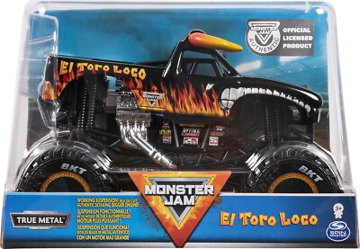 Monster Jam True Metal Realistic El Toro Loco Monster Truck Scale 1:24 Car Model