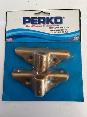 NEW PERKO ROWLOCK SOCKETS MANGANESE BRONZE 833-DP-PLB