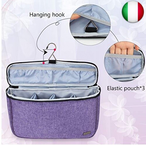 Teamoy Borsa da Viaggio Portatile per Dyson Airwrap Styler e Accessori, Viola - Foto 3 di 8