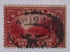 Travelstamps: 1912-13 US Stamps Scott # Q12 ,$1 Dollar Fruit Growing ,Used, Ng