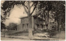 DERBY, CT Old High School, Street View, New Haven Co. Connecticut Postcard 1908