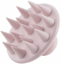 Shimomura Shampoo Scalp Brush Silicon Men  Women Made in Japan Pink Beige