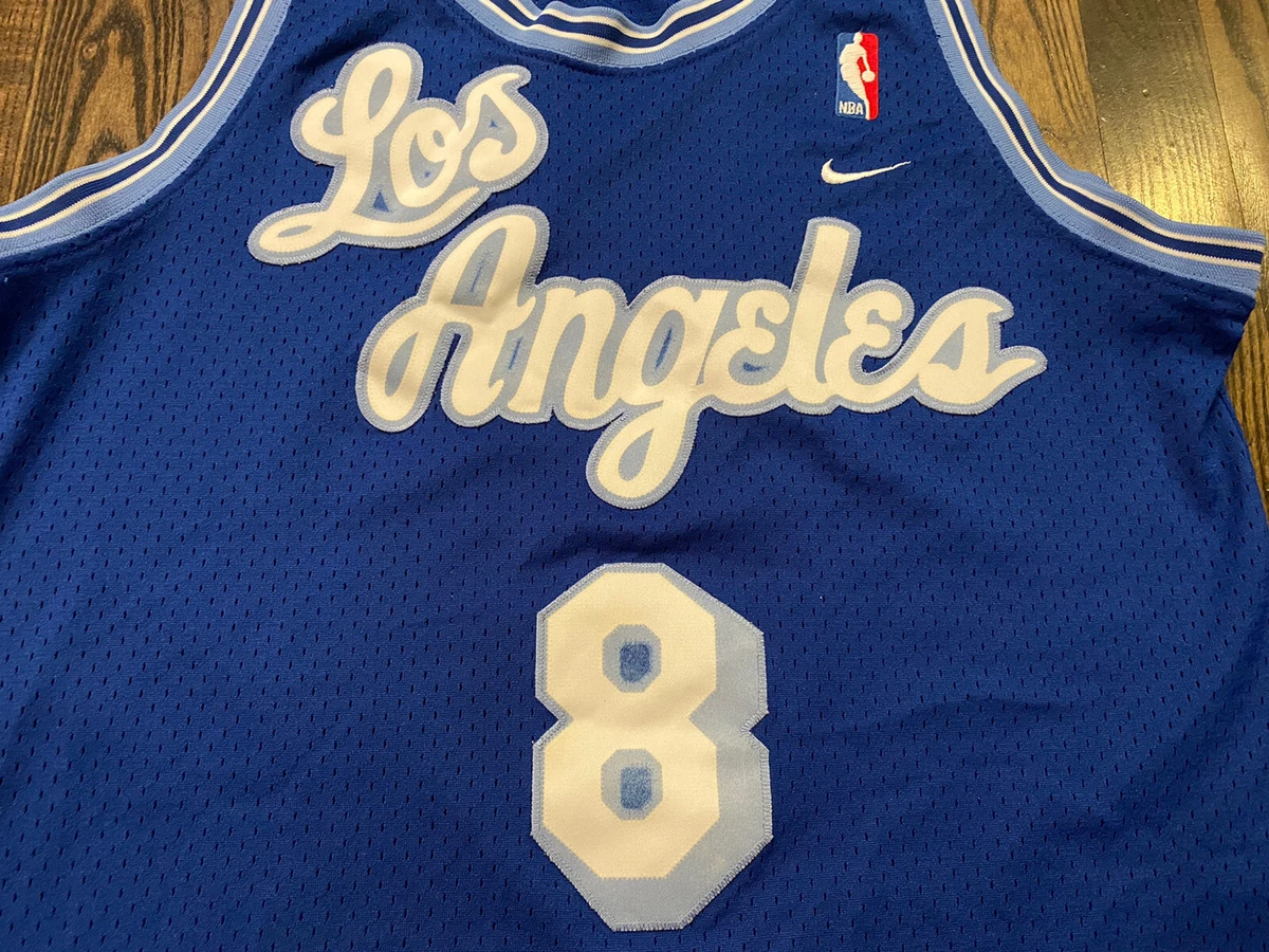 Kobe Bryant Los Angeles Lakers #8 Blue Script - Depop