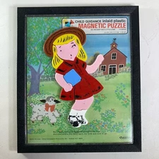 VTG Child Magnetic Puzzle Mary Had A Little Lamb 1960s Guidance Toy Questor