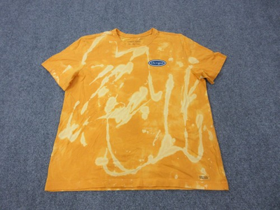 #ad #ad Life Is Good Shirt Mens XL Orange Weed Whacker Golf Bleach Graphic Tee Tagless $12.99