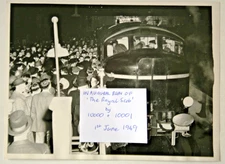 Larger print - 10000 & 10001 arr. at GLASGOW on 1st run on ‘Royal Scot’ - 1949