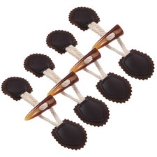4 Pairs Overcoat Buttons Decorative Coat Buttons Cotton Rope Sew-On Toggles
