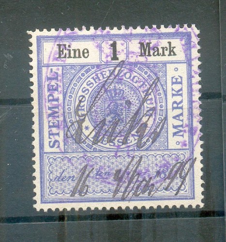 DR breastplate tax stamp stamp 18..1Mk stamped real