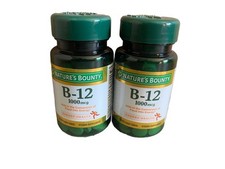 Nature's Bounty Vitamin B-12 1000 mcg Supplement 200 Coated Tablets EXP 09/25