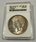 1925-S Peace Dollar ANACS Net MS60 Cleaned- Pretty Coin in Old Soapbox Holder