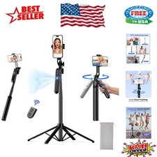 68'' 360  Auto Face Tracking Tripod  Selfie Stick with Wireless Remote - Black
