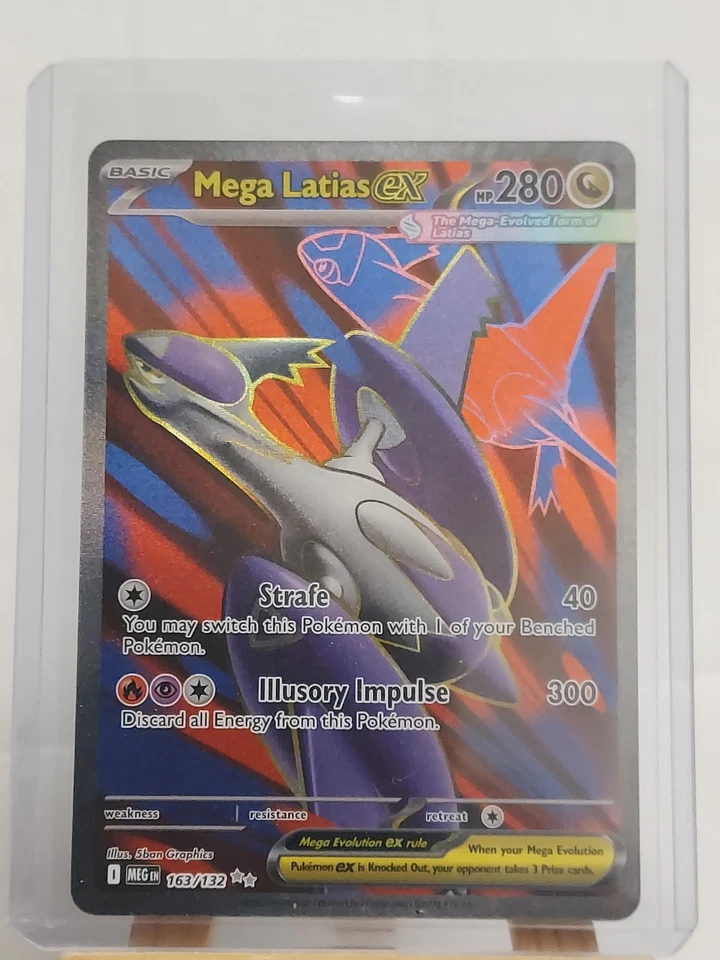 Juego de cartas coleccionables Pokémon ultra raro Mega Latias EX #163/132 Mega Evolution Foto 2 de 4