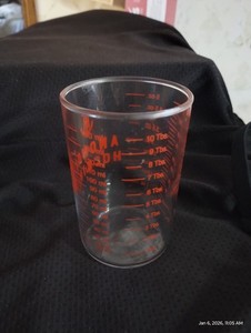 Anchor Hocking 5 oz / 10 Tbsp / 150 ml Measuring Cup Clear Glass Vintage