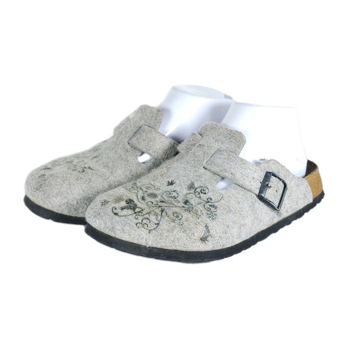 Scarpe zoccoli Birkenstock Papillio donna Boston EU38 US7 grigio lana stampa floreale