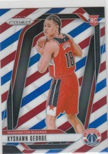 Kyshawn George 2024-25 Panini Prizm Rookie Red White & Blue Prizm RC #257